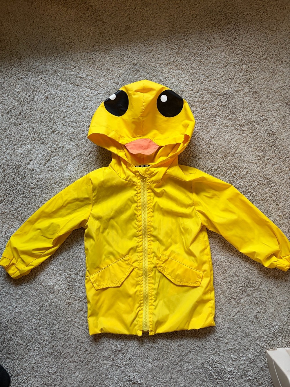 12-18 mo Yellow Duck Rain Jacket with Hood